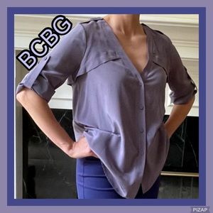BCBG FROSTED-PLUM BLOUSE